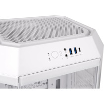 Thermaltake The Tower 250 Snow White - Mini-ITX Mini Tower Case, 3.9" LCD, USB-C, 360mm GPU Support