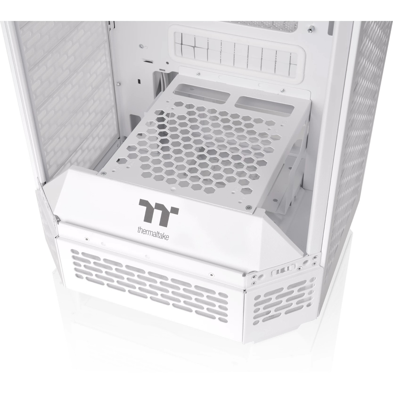 Thermaltake The Tower 250 Snow White - Mini-ITX Mini Tower Case, 3.9" LCD, USB-C, 360mm GPU Support