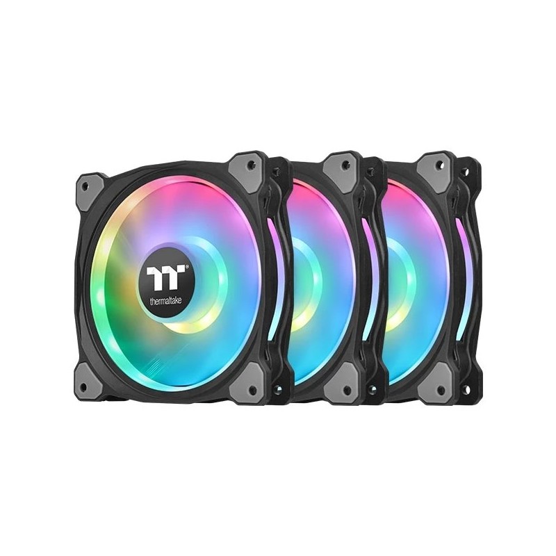 Buy Thermaltake Riing Duo 14 RGB Radiator Fan - 3-Pack - 140mm Dual-Ring RGB, Black in Cyprus, Nicosia, Limassol, Larnaka, Pafos