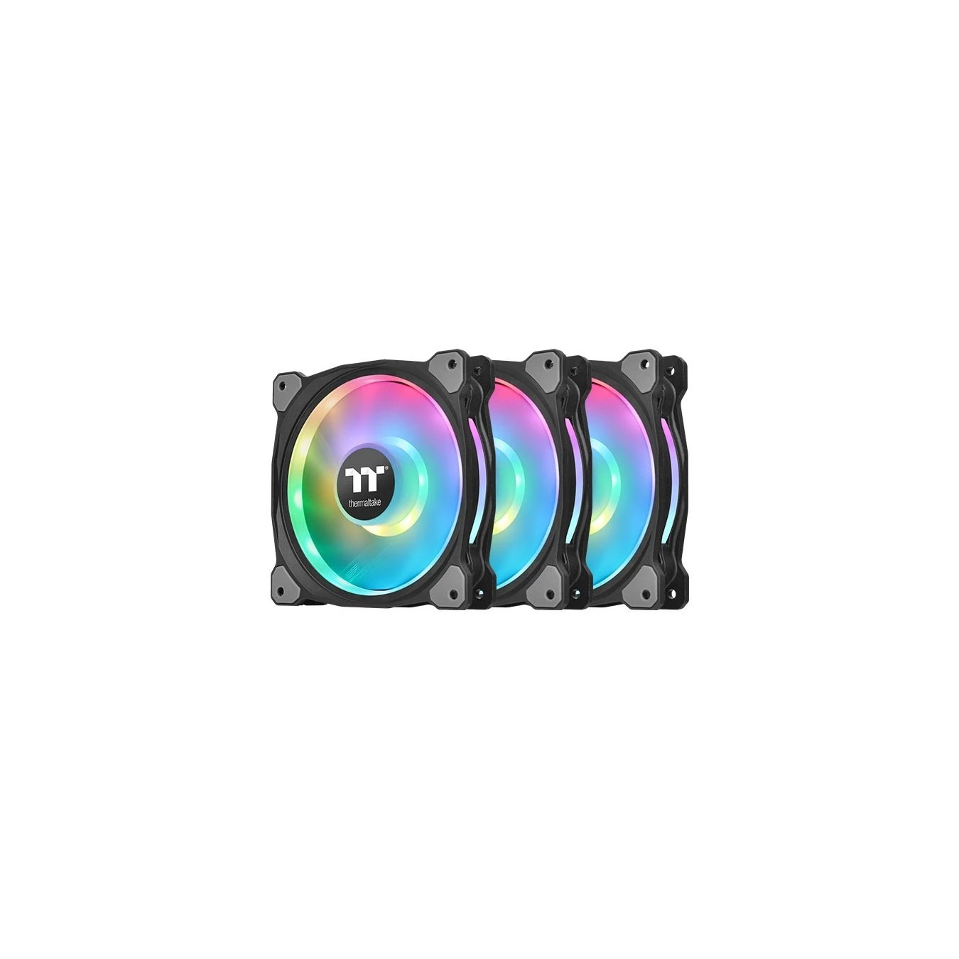 Thermaltake Riing Duo 14 RGB Radiator Fan - 3-Pack - 140mm Dual-Ring RGB, Black — Buy in Cyprus with Fast Delivery