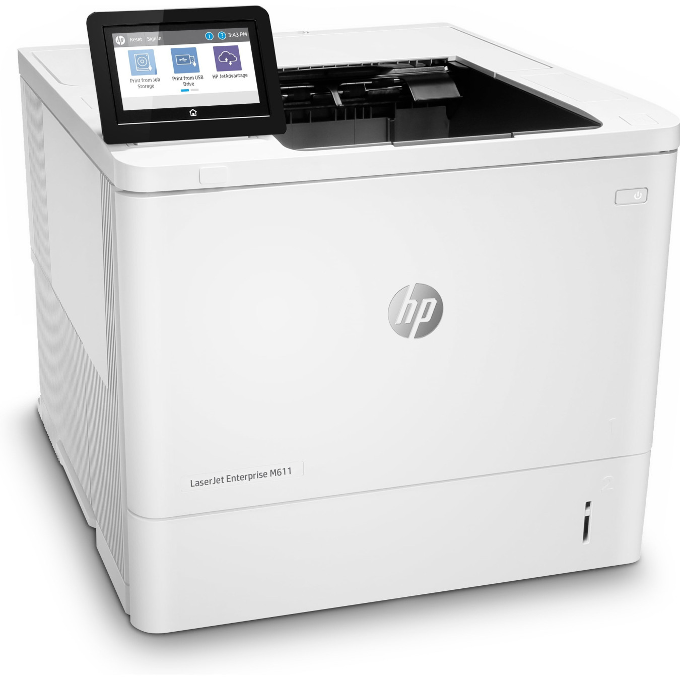 HP LaserJet Enterprise M611dn - Mono Laser Printer, White, 512MB (up to 1536MB), 1.2GHz CPU, Duplex, Gigabit Ethernet