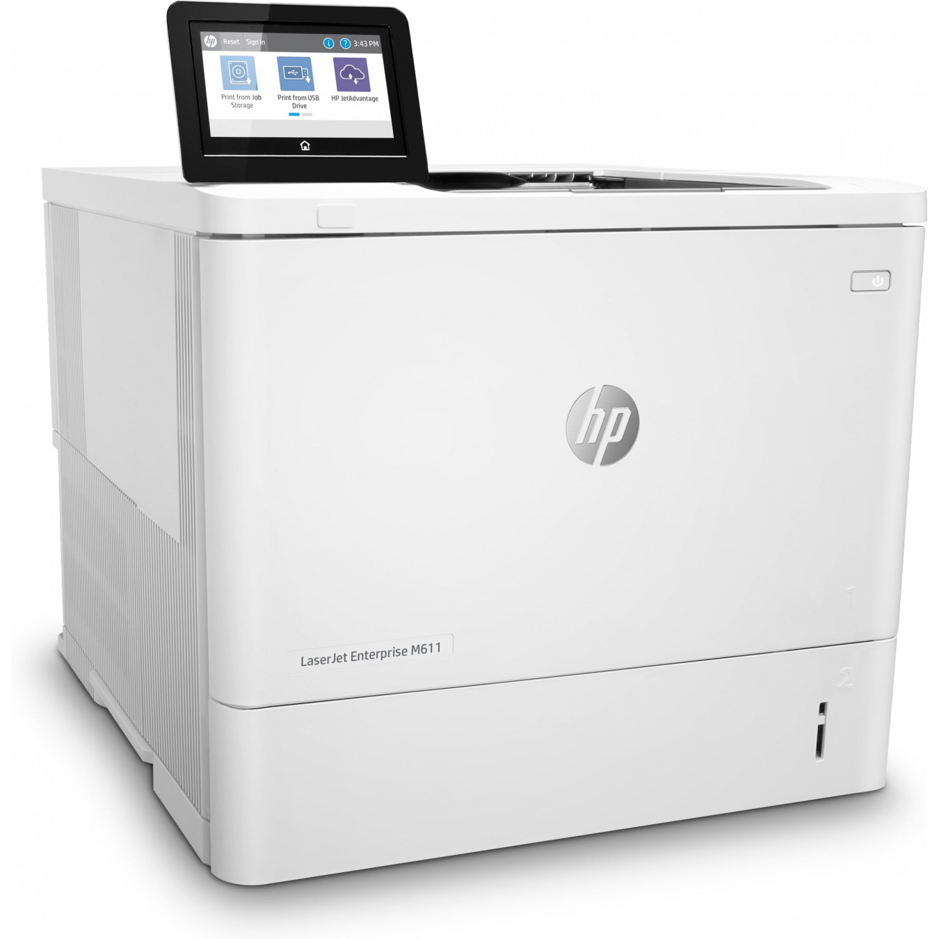 HP LaserJet Enterprise M611dn - Mono Laser Printer, White, 512MB (up to 1536MB), 1.2GHz CPU, Duplex, Gigabit Ethernet