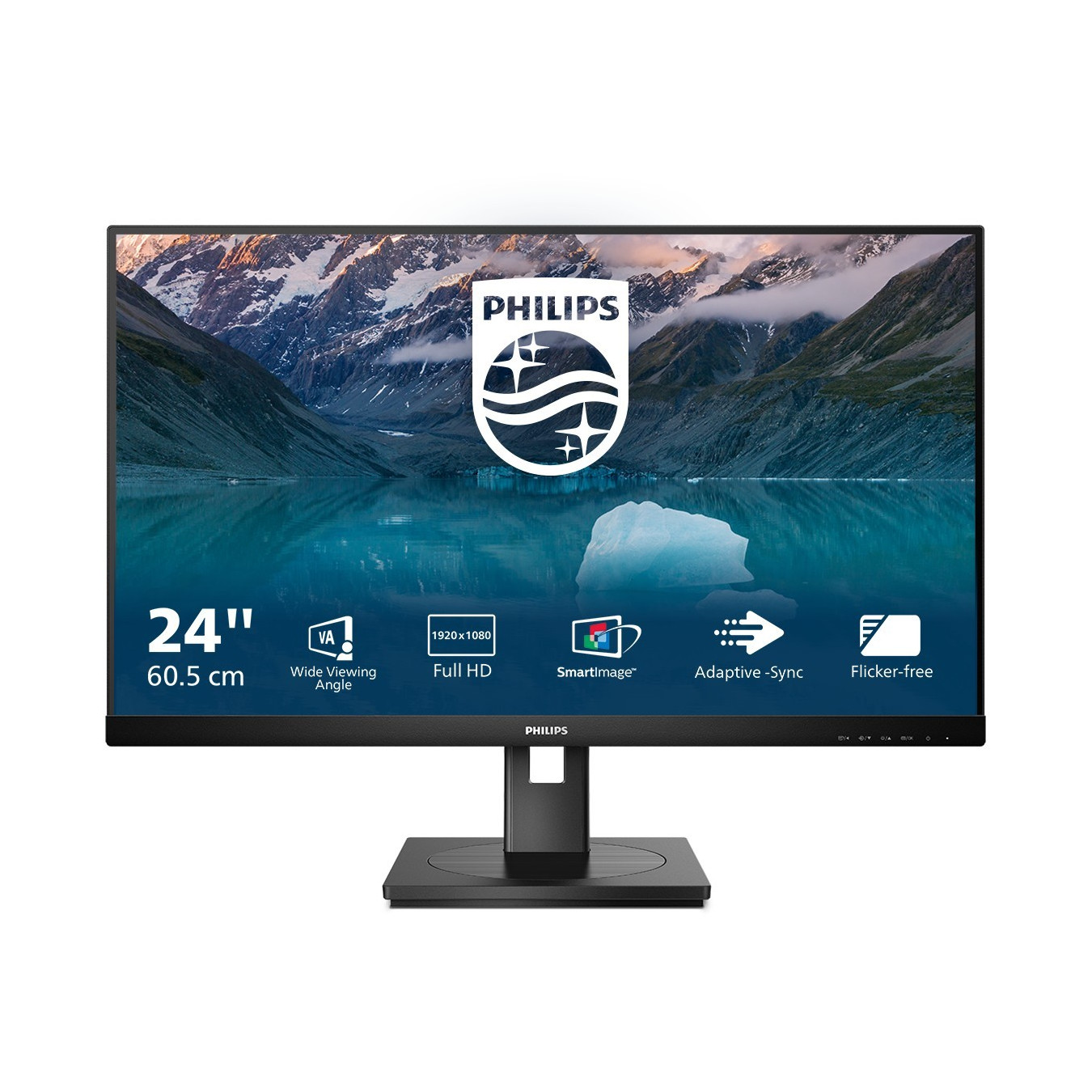 Philips 242S9JML - 23.8'' Full HD VA Monitor, 75Hz, 4ms, HDMI/DVI/DP, 4x USB-A, Black — Buy in Cyprus with Fast Delivery