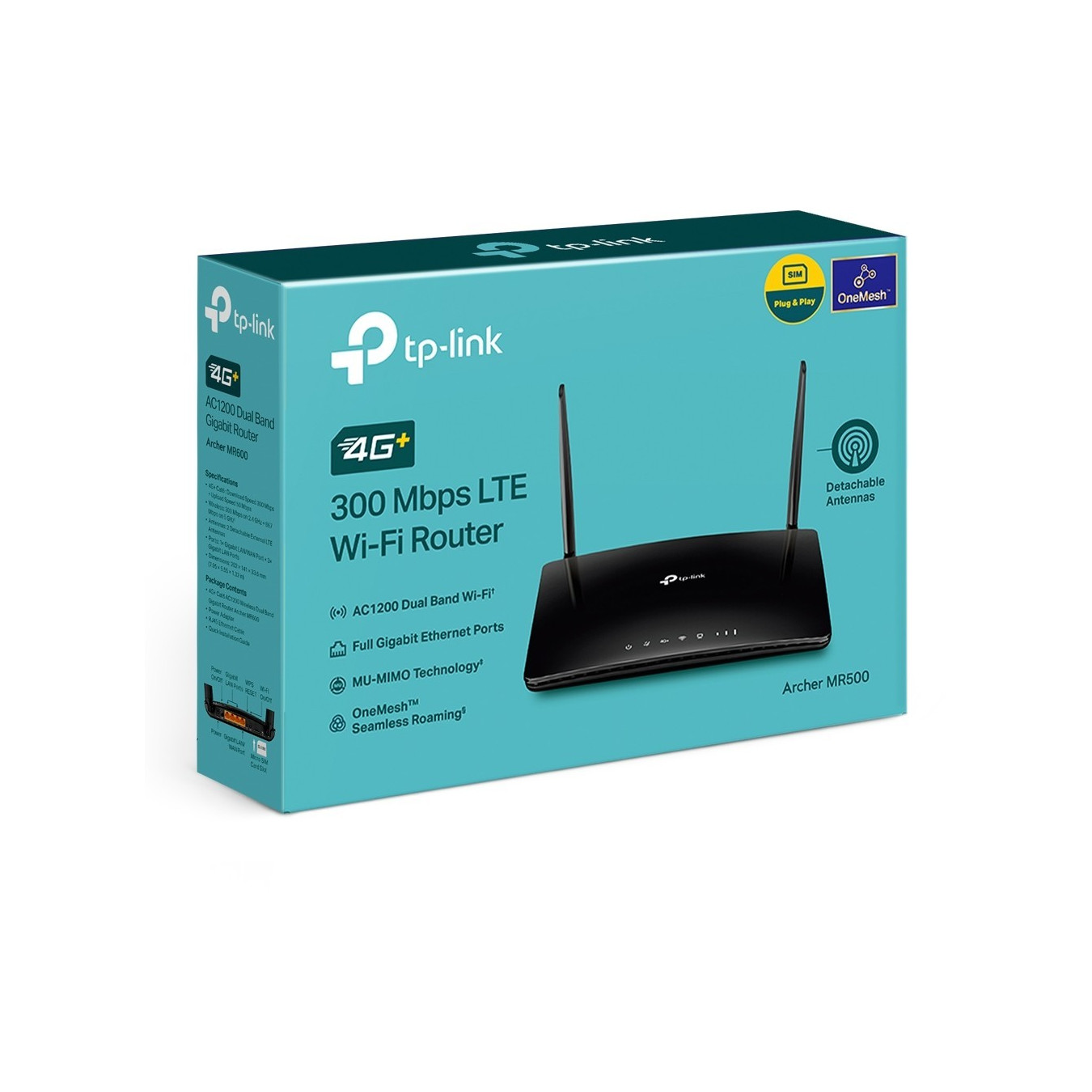 TP-Link Archer MR500 - AC1200 Dual-Band 4G LTE Router - Black, NanoSIM, 4x Gigabit LAN — Buy in Cyprus with Fast Delivery