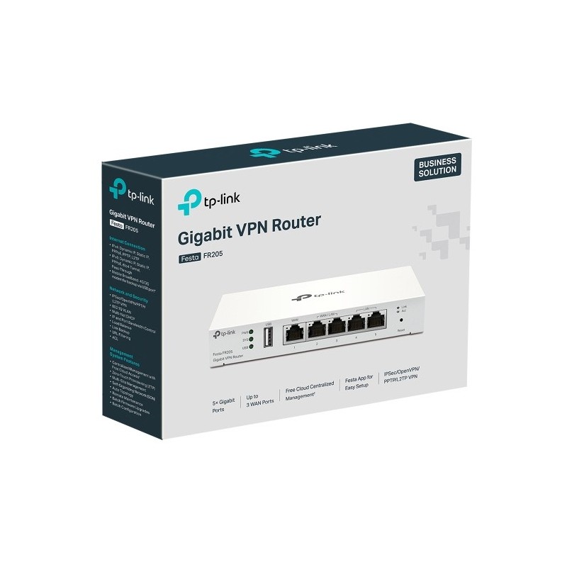 Buy TP-Link Festa FR205 - Gigabit VPN Router - White, 256MB RAM, 128MB Flash, 5x... in Cyprus, Nicosia, Limassol, Larnaka, Pafos