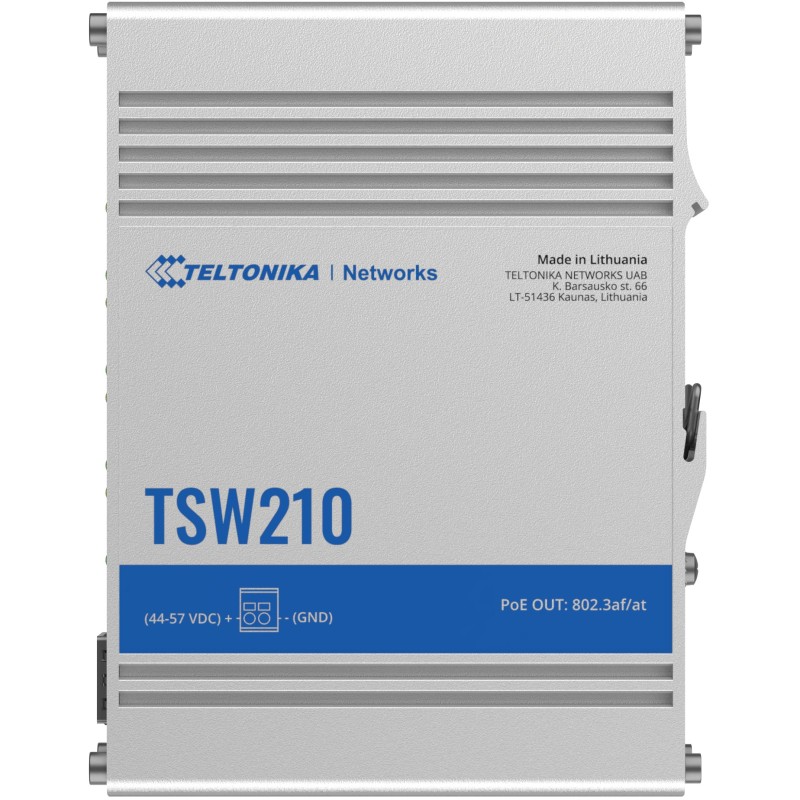 Buy Teltonika TSW210 Industrial Unmanaged Switch - 8x Gigabit RJ45 + 2x SFP, Alu... in Cyprus, Nicosia, Limassol, Larnaka, Pafos