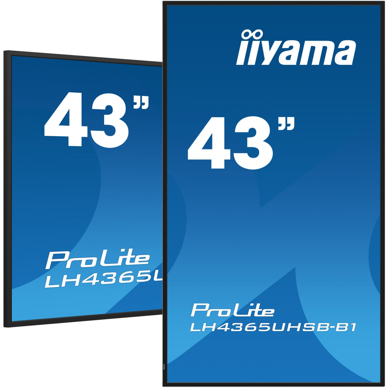 iiyama ProLite LH4365UHSB-B1 - 43" 4K Touch IPS, 800cd/m², Android 11, Wi-Fi, 2xHDMI/DP, Speakers Black