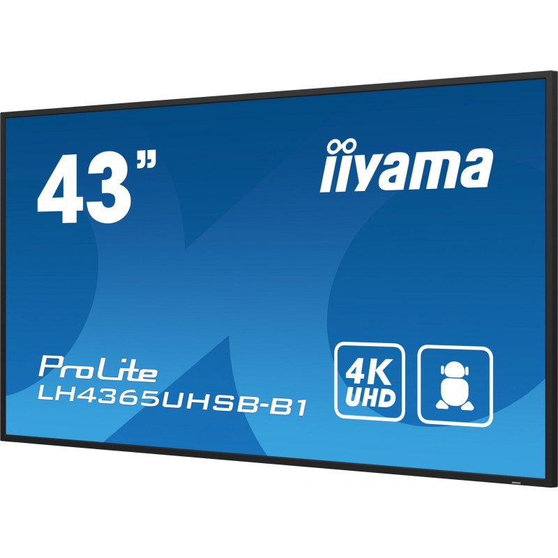Buy iiyama ProLite LH4365UHSB-B1 - 43" 4K Touch IPS, 800cd/m², Android 11, Wi-F... in Cyprus, Nicosia, Limassol, Larnaka, Pafos