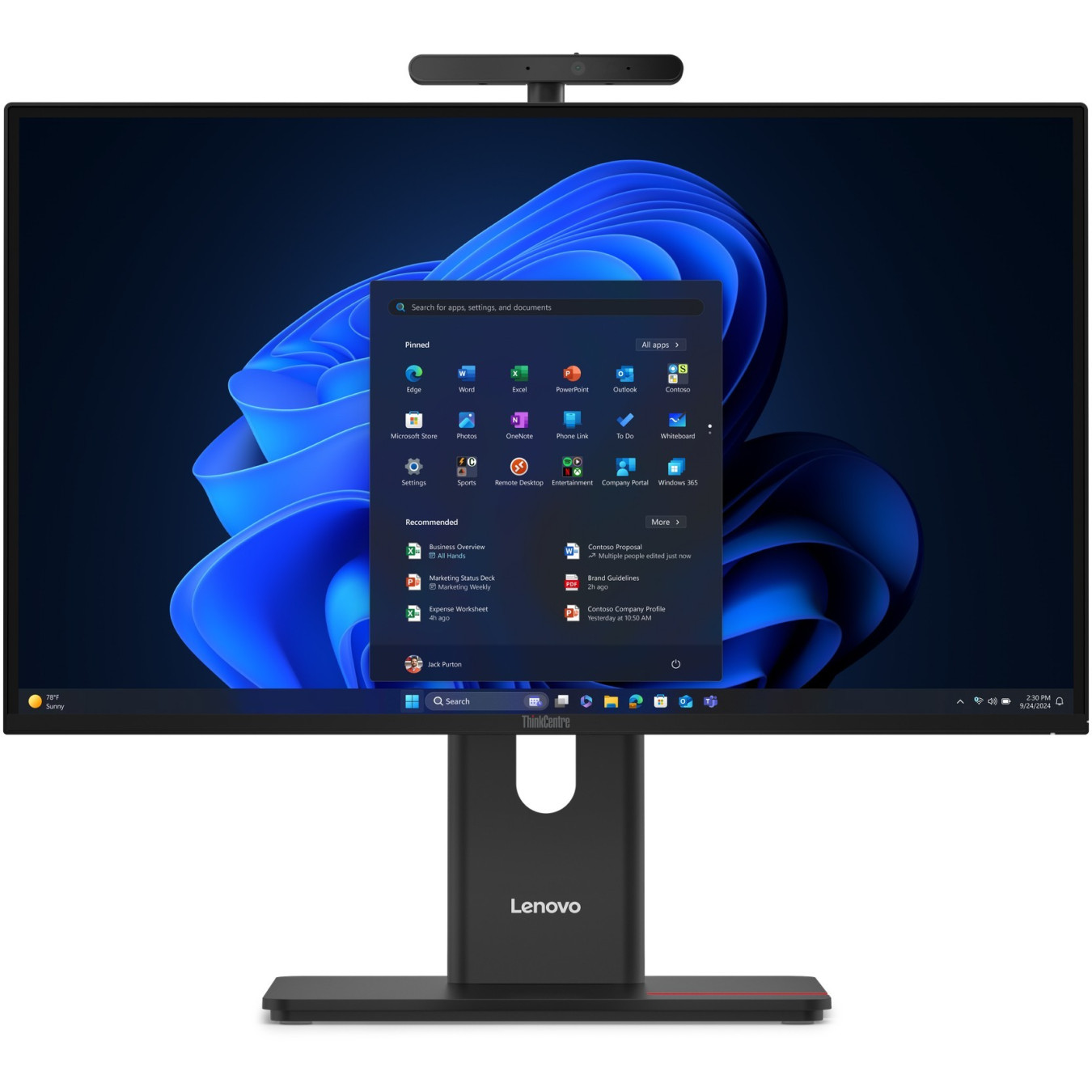Lenovo ThinkCentre M90a Gen 6 - Intel Core Ultra 5 235, 32GB DDR5, 512GB PCIe SSD, 23.8in FHD IPS (Black) - Windows 11 Pro