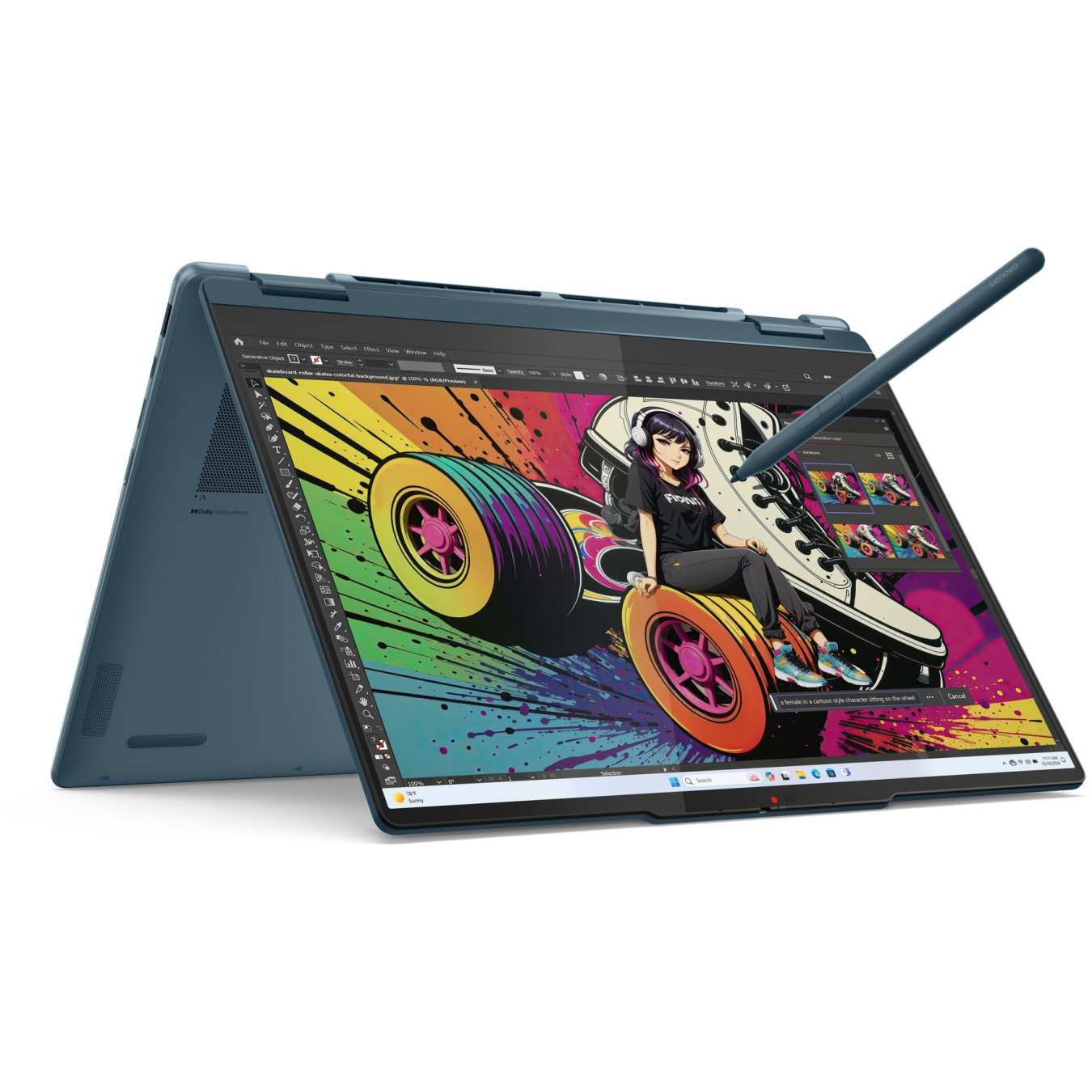 Lenovo Yoga 7 - 14AKP10 - Tidal Teal, 14" OLED WUXGA (1920x1200), AMD Ryzen AI 5 2.0GHz (4.8GHz boost), 16GB LPDDR5x, 512GB SSD