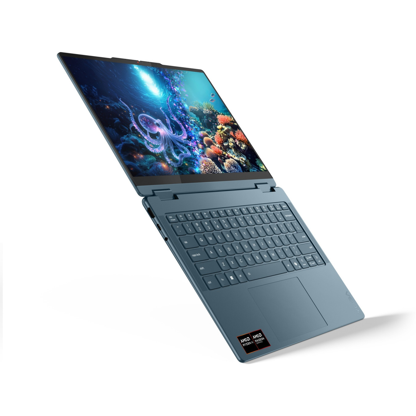 Lenovo Yoga 7 - 14AKP10 - Tidal Teal, 14" OLED WUXGA (1920x1200), AMD Ryzen AI 5 2.0GHz (4.8GHz boost), 16GB LPDDR5x, 512GB SSD