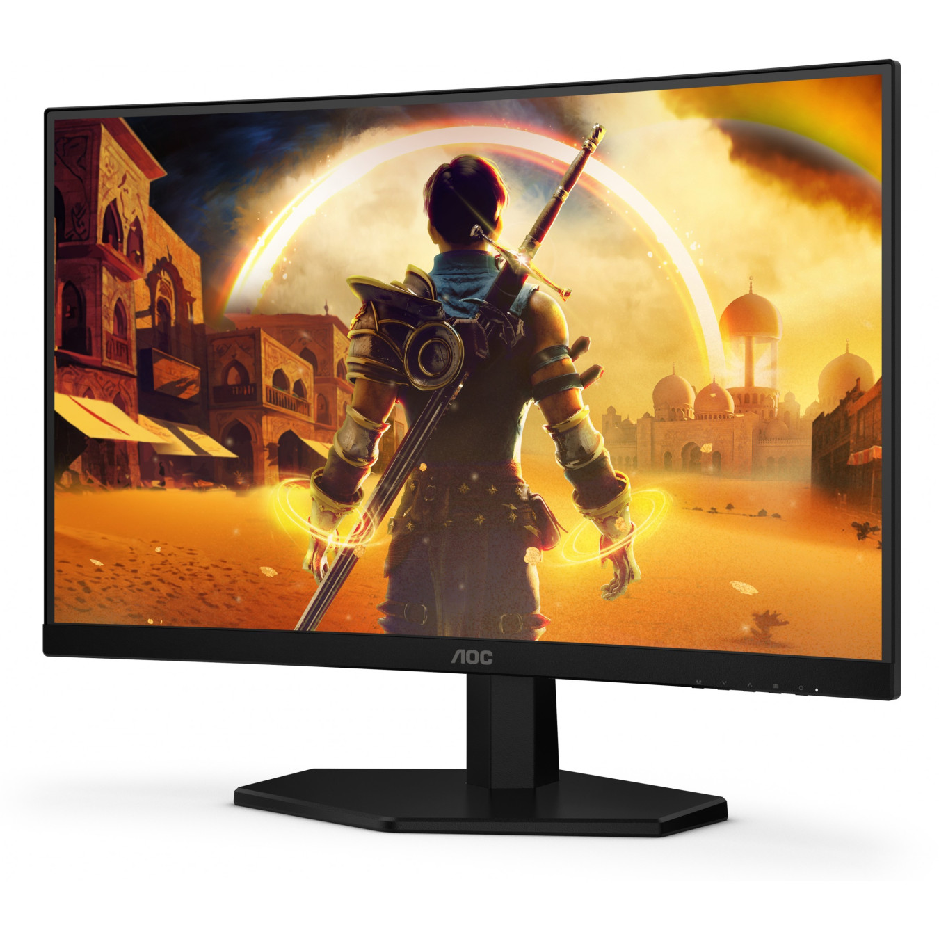AOC C24G42E - 23.6in Curved Gaming Monitor 1500R | FHD 1920x1080, 180Hz, 4ms GTG, HDR10, DP1.4 + 2x HDMI2.0, Black/Red