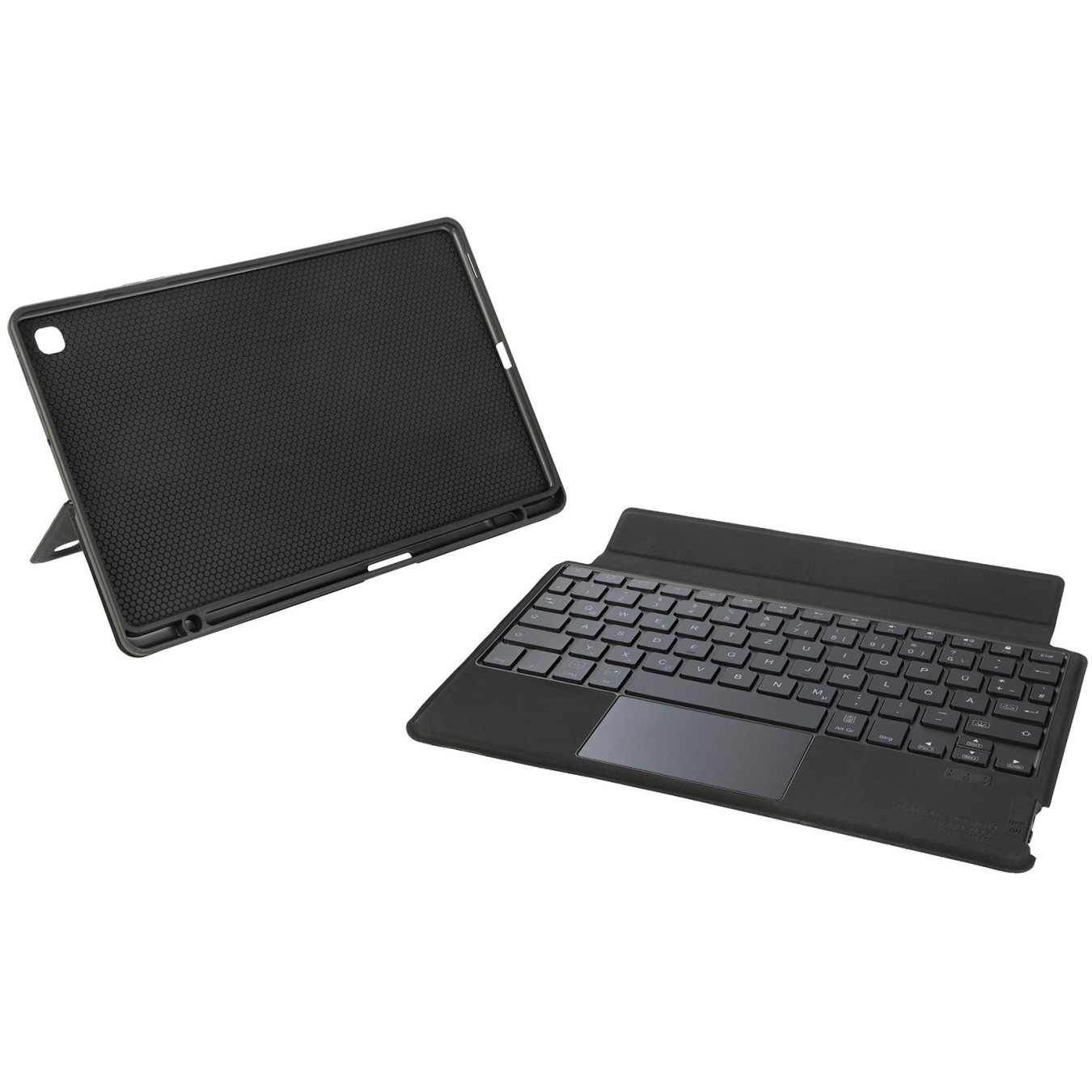 Tucano BookCover Keyboard with Trackpad - F-TUCBCKTABS6L - Backlit German QWERTZ, Wireless, Black (for Galaxy Tab S6 Lite)