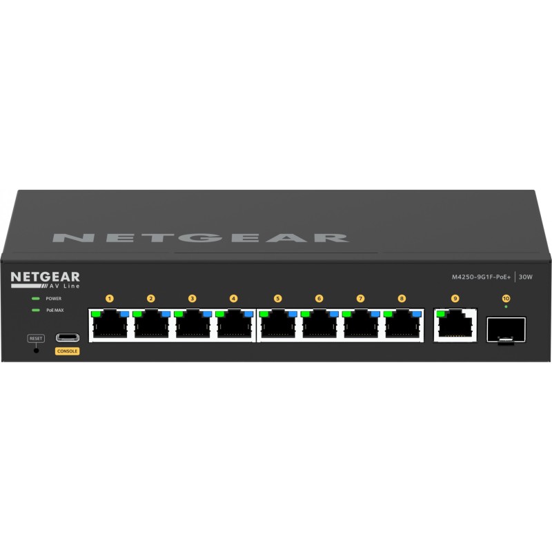 Buy NETGEAR GSM4210PD-100EUS - 8x Gigabit PoE+ (30W) 110W Budget, 1x1G+1xSFP, Ma... in Cyprus, Nicosia, Limassol, Larnaka, Pafos