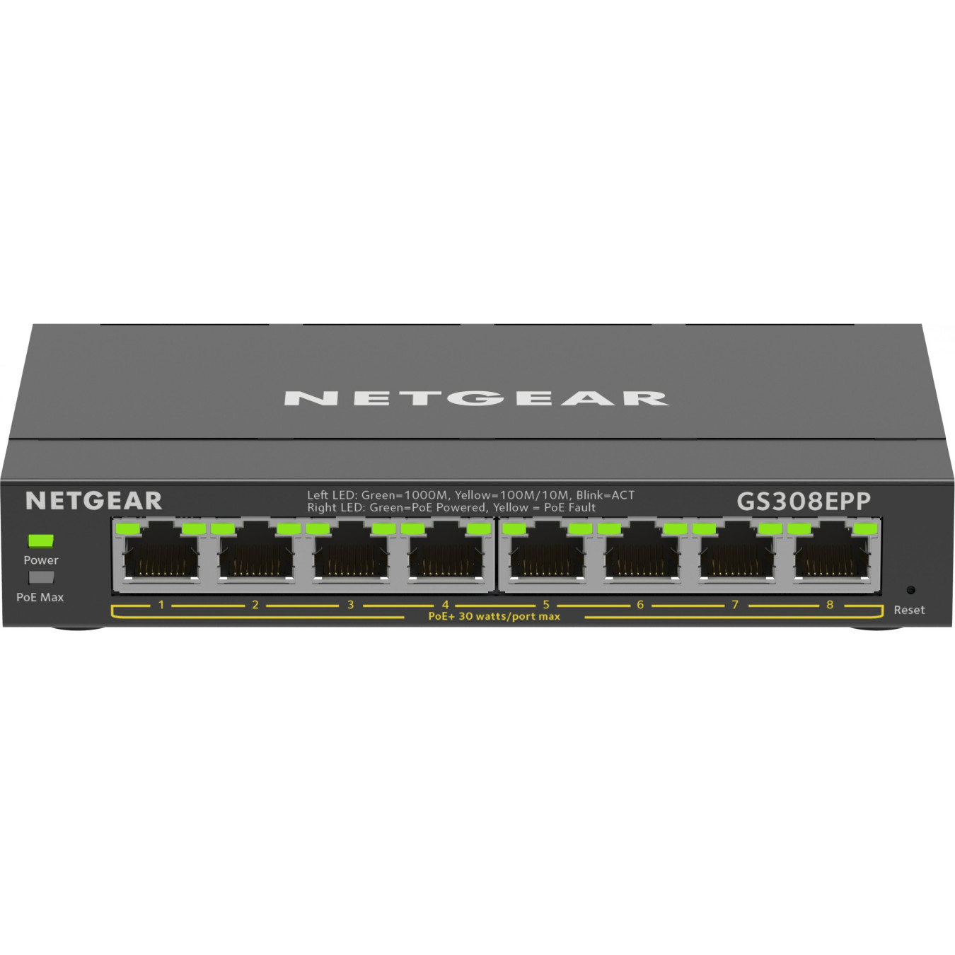 NETGEAR GS308EPP-100PES - 8-Port Gigabit PoE+ Managed L2/L3 Switch - Black — Buy in Cyprus with Fast Delivery