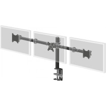iiyama DS1003C-B1 Triple Monitor Desk Clamp Mount - 3-Arm, VESA 75x75/100x100, up to 27 in, 30 kg, Black