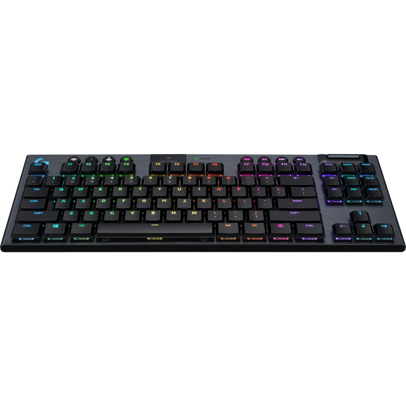 Logitech G915 TKL - LIGHTSPEED Tri-Mode Mechanical Gaming Keyboard - GL Tactile, Carbon, RGB, German QWERTZ