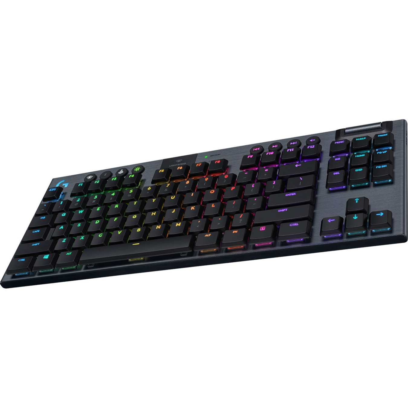 Logitech G915 TKL - LIGHTSPEED Tri-Mode Mechanical Gaming Keyboard - GL Tactile, Carbon, RGB, German QWERTZ