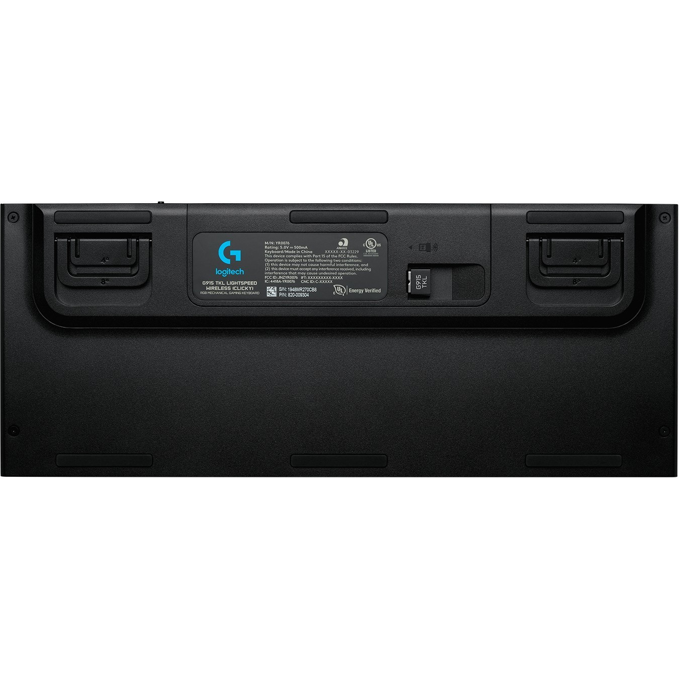 Logitech G915 TKL - LIGHTSPEED Tri-Mode Mechanical Gaming Keyboard - GL Tactile, Carbon, RGB, German QWERTZ