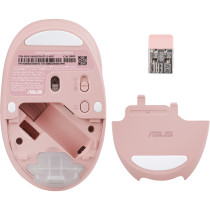 ASUS MD101 - Ambidextrous Wireless Mouse (Pink) - RF 2.4GHz & Bluetooth 5.3, 2400 DPI, AA Battery
