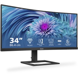 Philips 346E2CUAE 34in UWQHD Curved VA Monitor 100Hz USB-C 65W (Boxed) — Buy in Cyprus with Fast Delivery