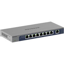 NETGEAR GS108MX - 8x Gigabit + 1x 10G Copper Unmanaged Switch - Metal, Fanless, Rackmount Capable
