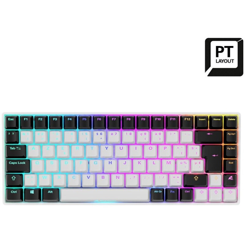 Buy Sharkoon SKILLER SGK50 S3 - 75% White Gaming Keyboard, Gateron Yellow Linear... in Cyprus, Nicosia, Limassol, Larnaka, Pafos