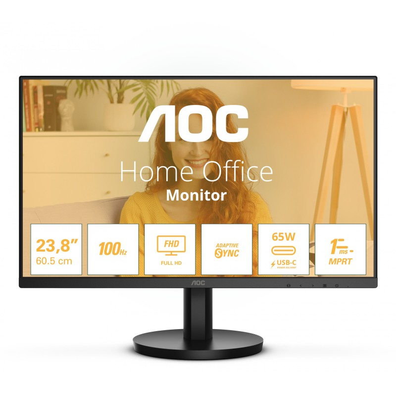 Buy AOC 24B3CA2 - 24-inch FHD IPS 100Hz Monitor - 1920x1080, 4ms, USB-C, HDMI 1.... in Cyprus, Nicosia, Limassol, Larnaka, Pafos