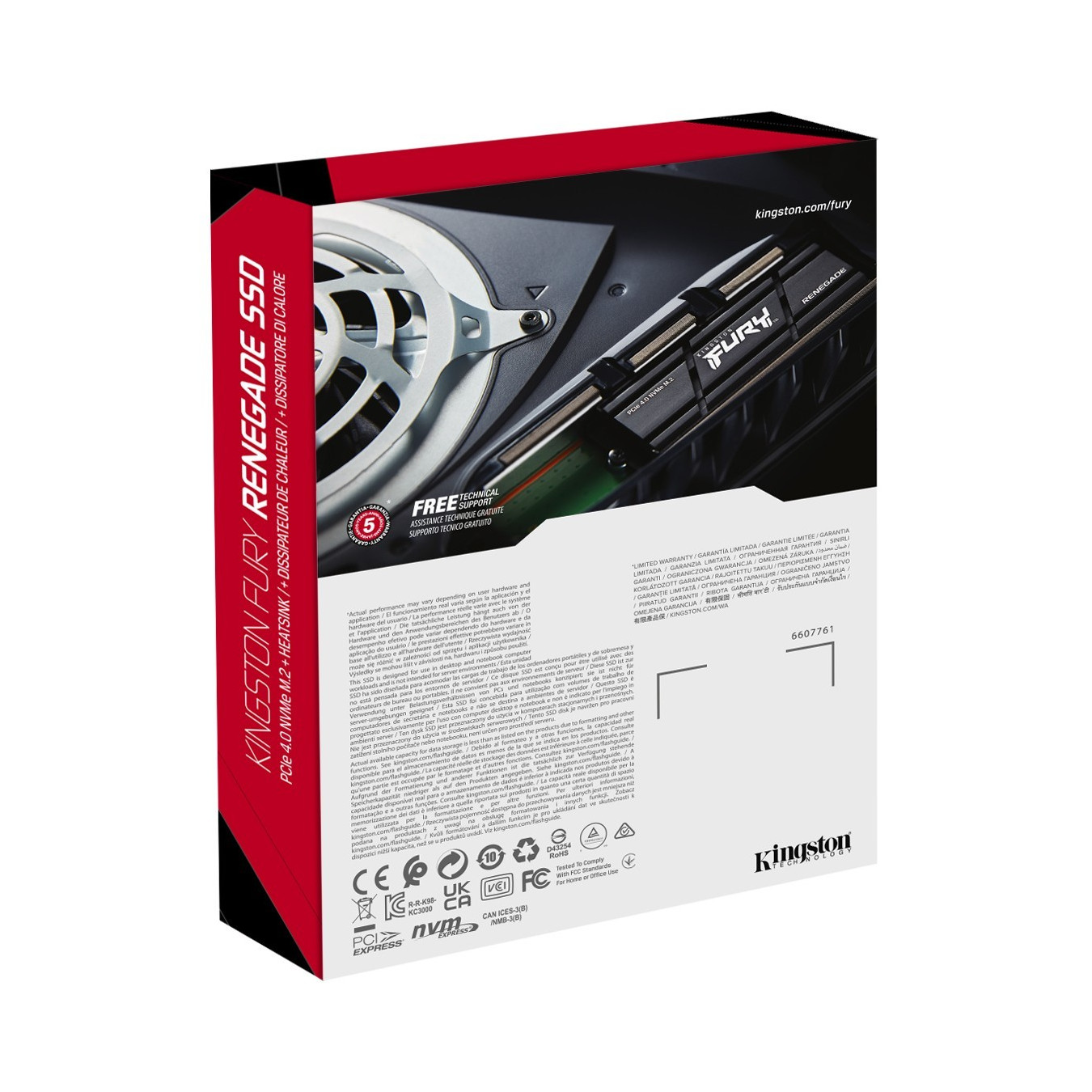 Kingston Renegade M.2 2280 NVMe PCIe 4.0 SSD - 1TB, Heatsink, 3D TLC (Phison E18) — Buy in Cyprus with Fast Delivery