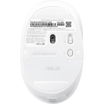 ASUS MD101 - Ambidextrous Wireless Mouse (White) - RF 2.4GHz + Bluetooth 5.3, 2400 DPI, AA Battery