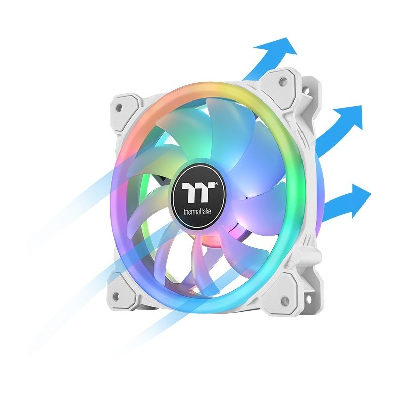 Buy Thermaltake SWAFAN 12 RGB Radiator Fan - 120mm White - 500–2000 RPM, Hydra... in Cyprus, Nicosia, Limassol, Larnaka, Pafos