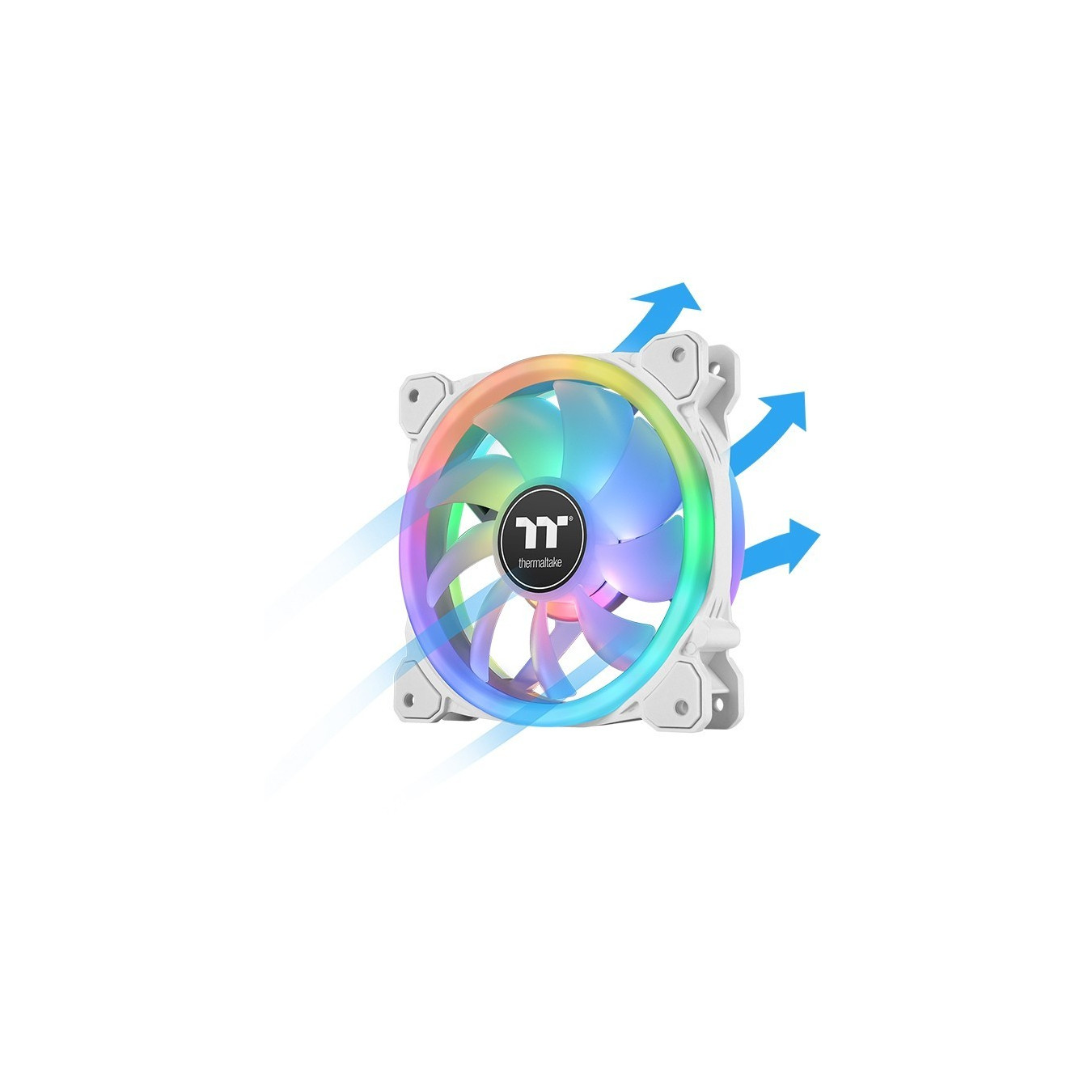 Thermaltake SWAFAN 12 RGB Radiator Fan - 120mm White - 500–2000 RPM, Hydraulic Bearing, 3-Pack