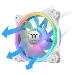Buy Thermaltake SWAFAN 12 RGB Radiator Fan - 120mm White - 500–2000 RPM, Hydra... in Cyprus, Nicosia, Limassol, Larnaka, Pafos