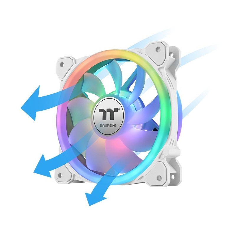 Buy Thermaltake SWAFAN 12 RGB Radiator Fan - 120mm White - 500–2000 RPM, Hydra... in Cyprus, Nicosia, Limassol, Larnaka, Pafos