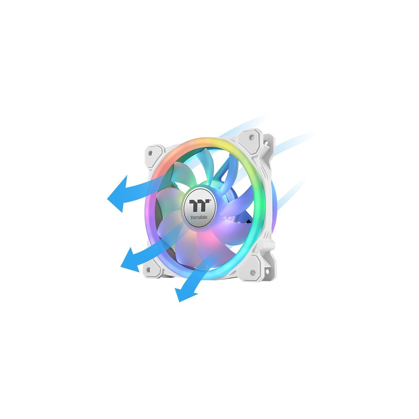 Thermaltake SWAFAN 12 RGB Radiator Fan - 120mm White - 500–2000 RPM, Hydraulic Bearing, 3-Pack