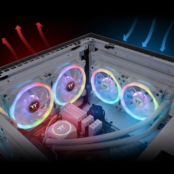 Buy Thermaltake SWAFAN 12 RGB Radiator Fan - 120mm White - 500–2000 RPM, Hydra... in Cyprus, Nicosia, Limassol, Larnaka, Pafos