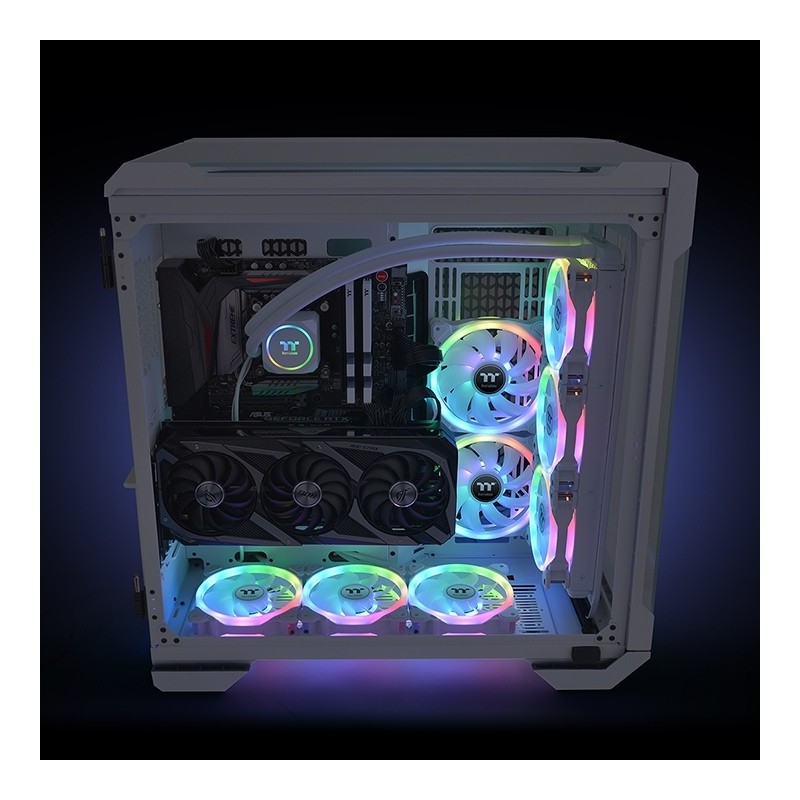 Buy Thermaltake SWAFAN 12 RGB Radiator Fan - 120mm White - 500–2000 RPM, Hydra... in Cyprus, Nicosia, Limassol, Larnaka, Pafos