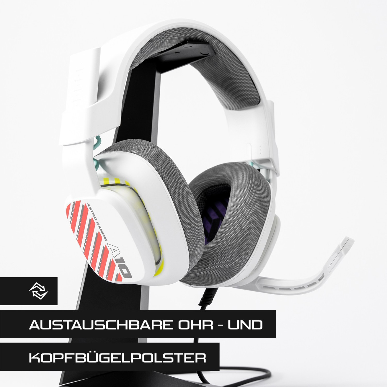 ASTRO A10 Gen 2 Wired Gaming Headset - White - 3.5mm Jack, Closed-Back, Boom Mic, Multi-Platform