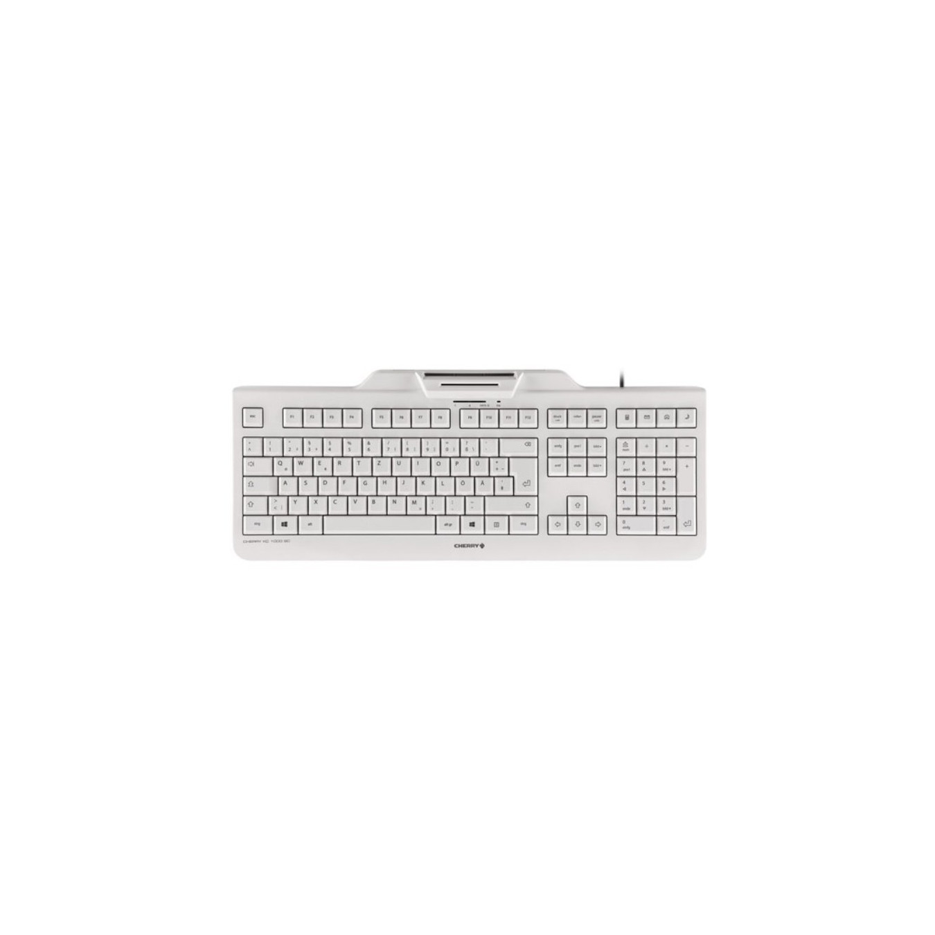 CHERRY KC1000 SC - Wired Full-Size Swiss (CH) Layout USB Keyboard - Grey, Smartcard — Buy in Cyprus with Fast Delivery