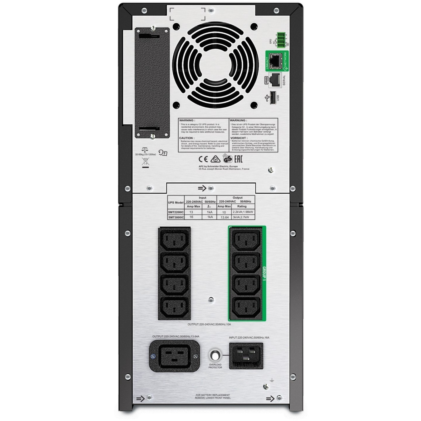 APC Smart-UPS SMT3000IC - 3000VA/2700W Line-Interactive Tower UPS, Black, LCD — Buy in Cyprus with Fast Delivery