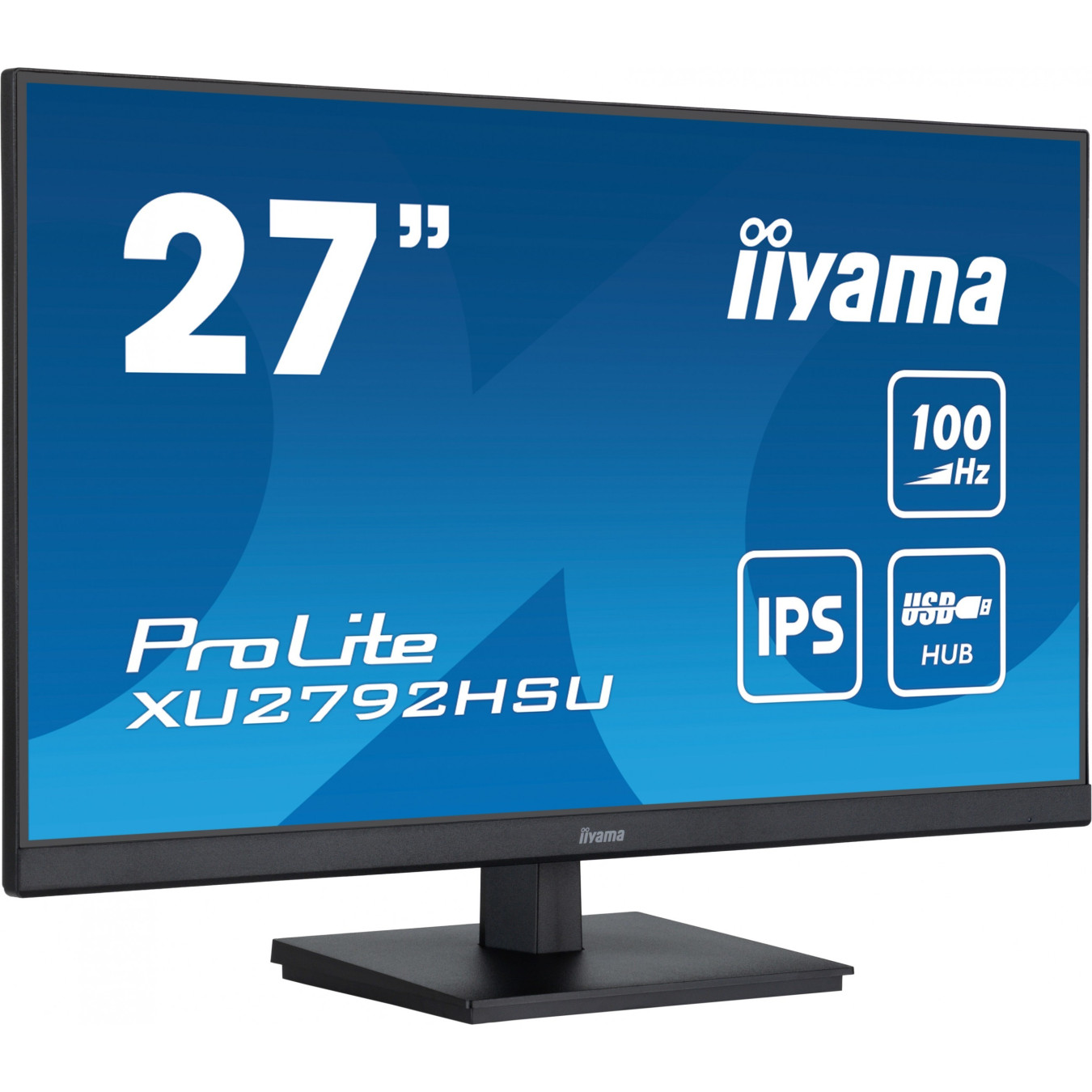 iiyama ProLite XU2792HSU-B6 - 27" FHD IPS Monitor, 100Hz, 0.4ms, HDMI/DP, USB Hub, Speakers, VESA, Black