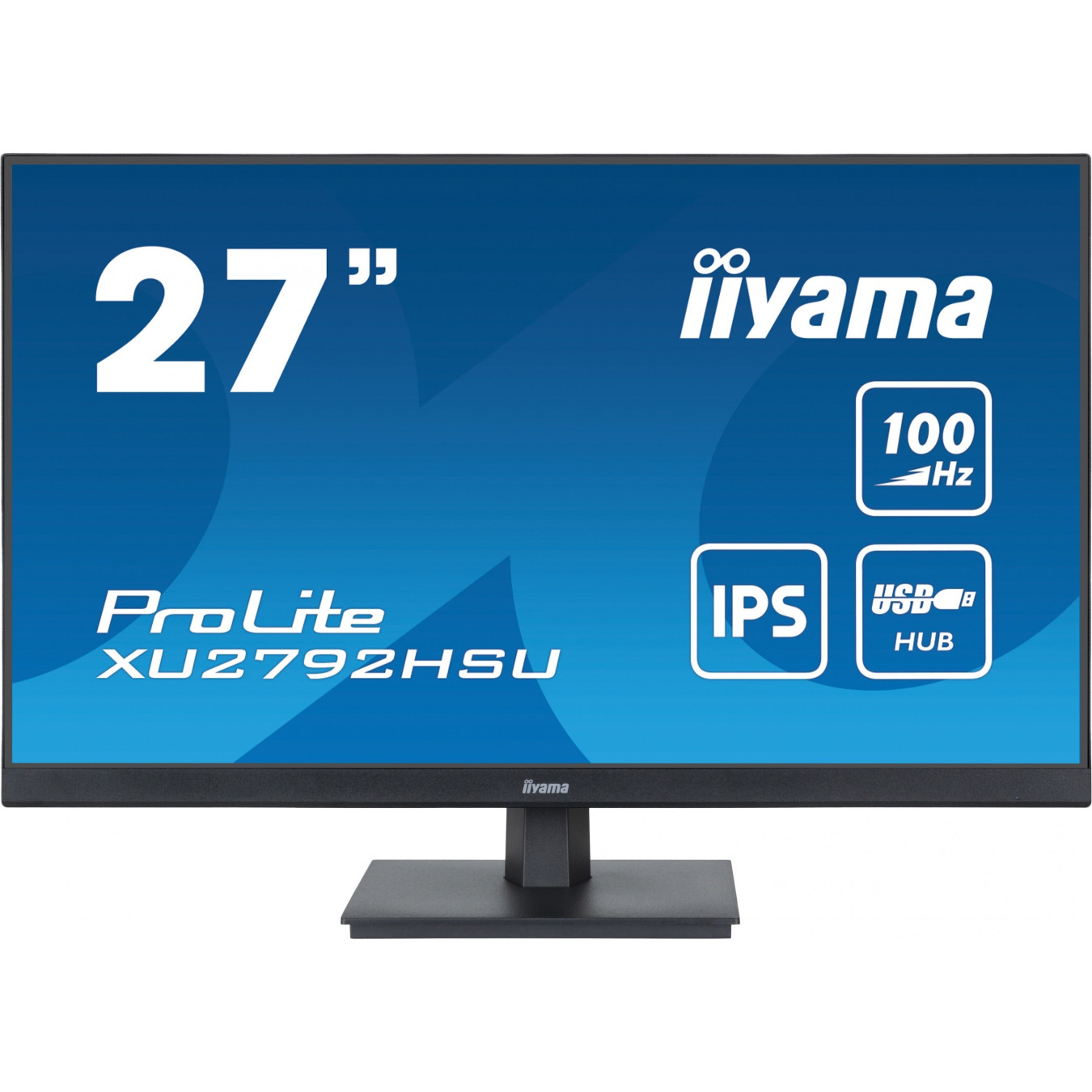 iiyama ProLite XU2792HSU-B6 - 27" FHD IPS Monitor, 100Hz, 0.4ms, HDMI/DP, USB Hub, Speakers, VESA, Black