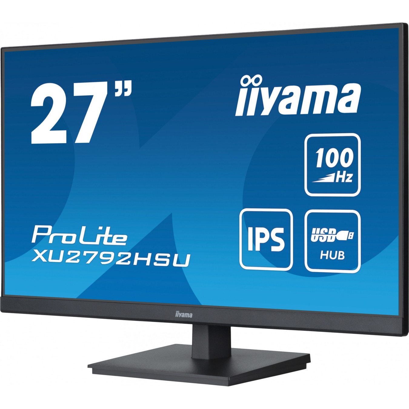 iiyama ProLite XU2792HSU-B6 - 27" FHD IPS Monitor, 100Hz, 0.4ms, HDMI/DP, USB Hub, Speakers, VESA, Black