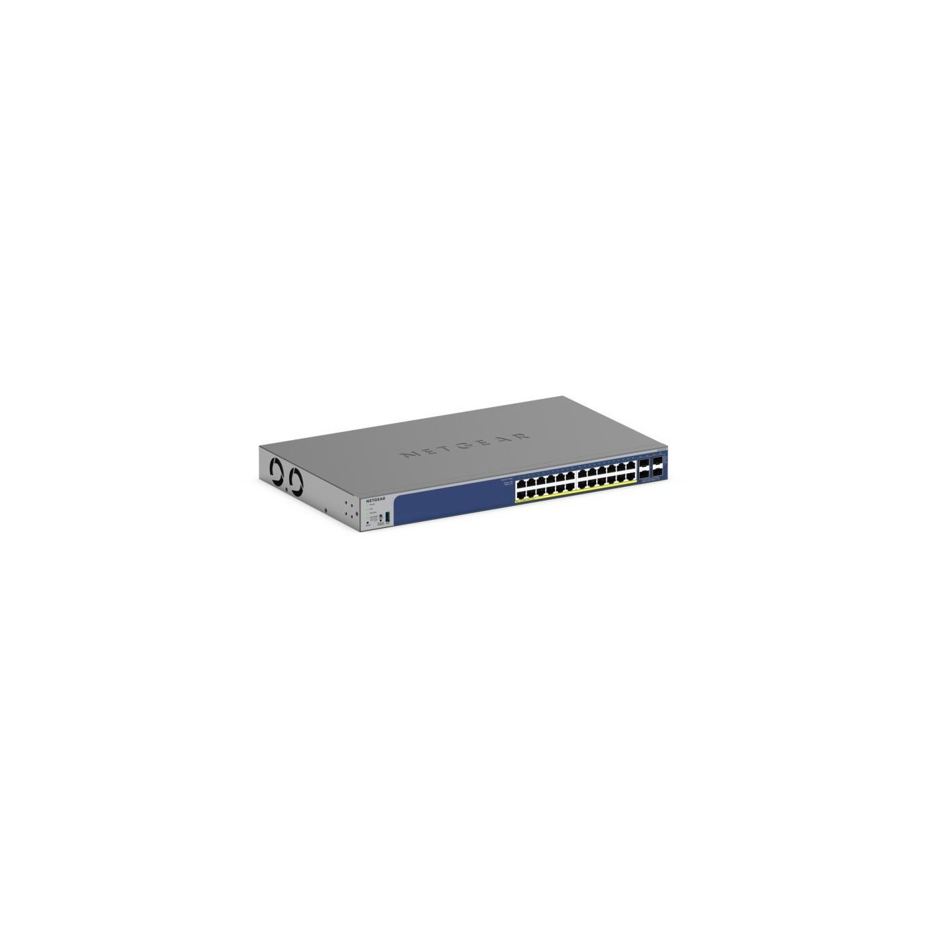 NETGEAR GS728TX 28-Port Smart L2/L3 Switch - Black, 24x1G RJ45 + 4x10G SFP+, 800MHz CPU, 64MB Flash