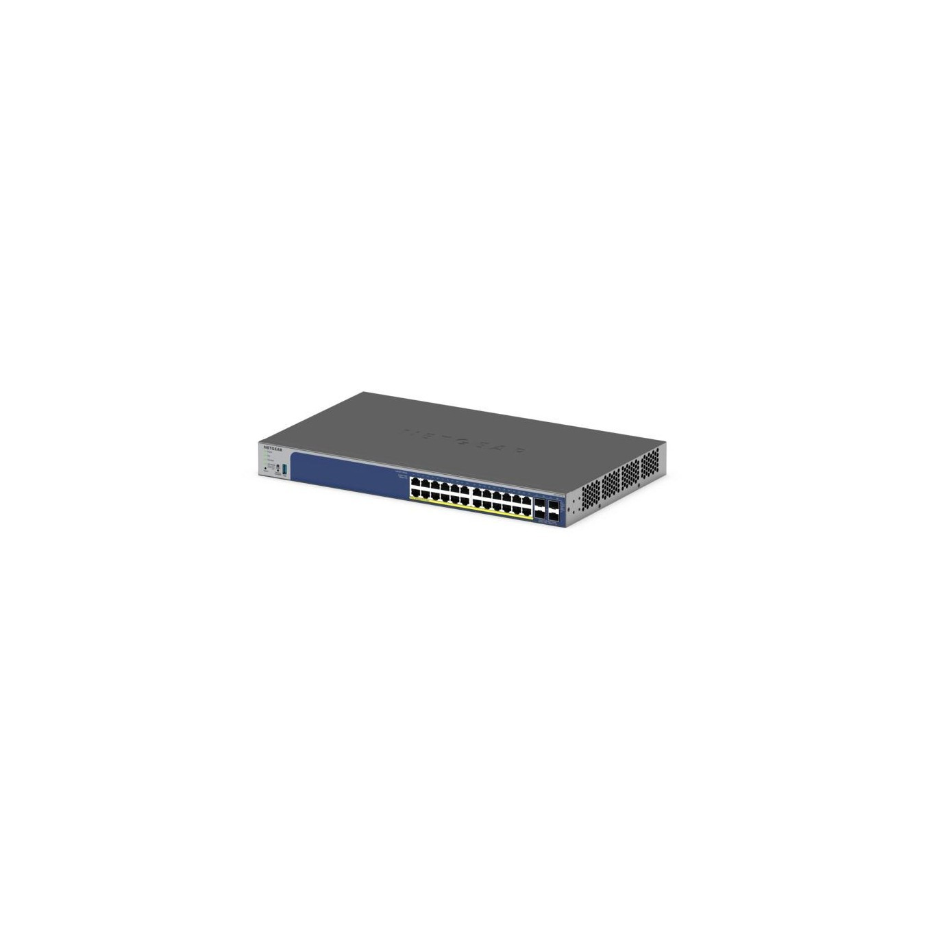 NETGEAR GS728TX 28-Port Smart L2/L3 Switch - Black, 24x1G RJ45 + 4x10G SFP+, 800MHz CPU, 64MB Flash