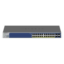 NETGEAR GS728TX 28-Port Smart L2/L3 Switch - Black, 24x1G RJ45 + 4x10G SFP+, 800MHz CPU, 64MB Flash