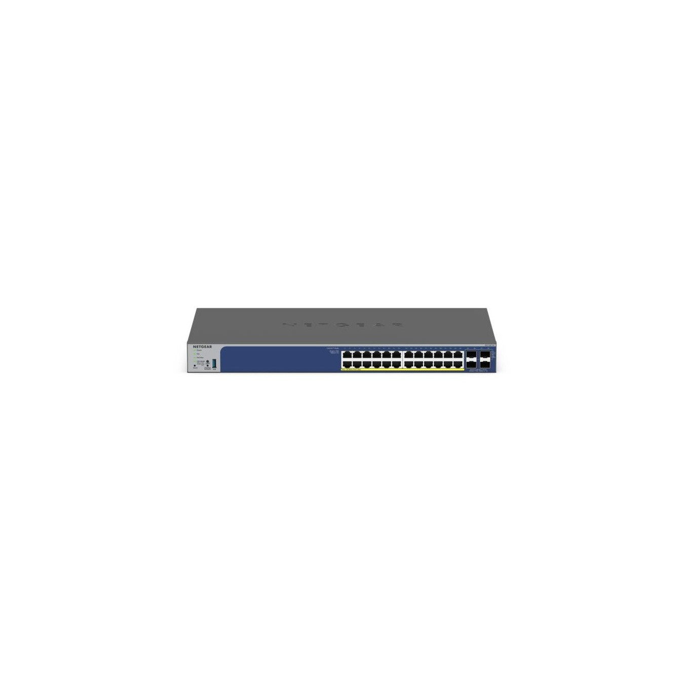 NETGEAR GS728TX 28-Port Smart L2/L3 Switch - Black, 24x1G RJ45 + 4x10G SFP+, 800MHz CPU, 64MB Flash
