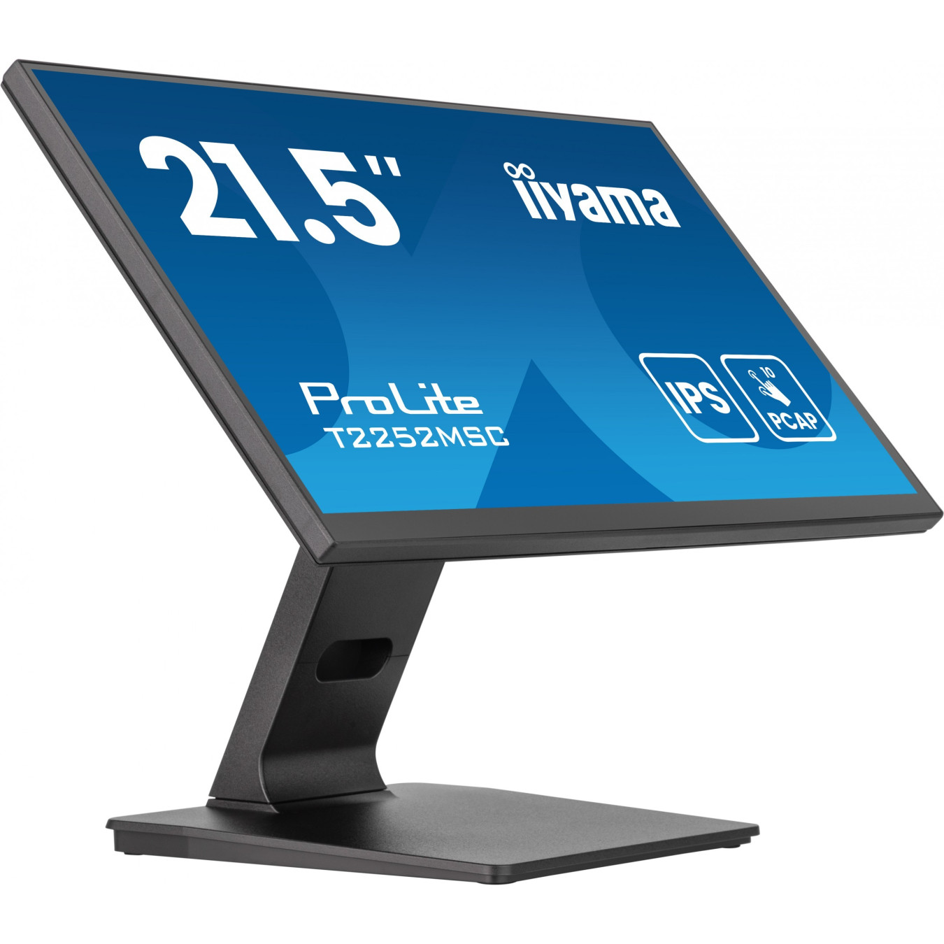 iiyama ProLite T2252MSC-B2AG - 21.5" Touch IPS Full HD Monitor, Edge-to-Edge Glass, HDMI+DP+2xUSB, Black