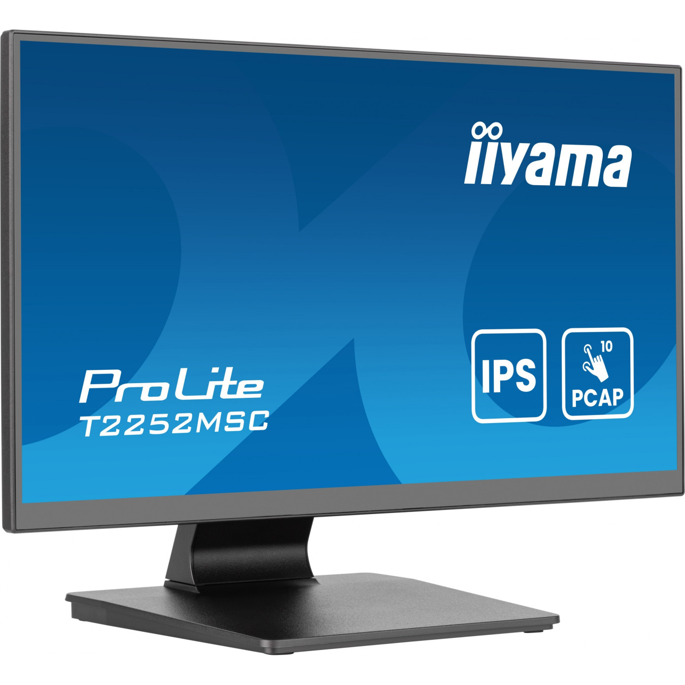 iiyama ProLite T2252MSC-B2AG - 21.5" Touch IPS Full HD Monitor, Edge-to-Edge Glass, HDMI+DP+2xUSB, Black