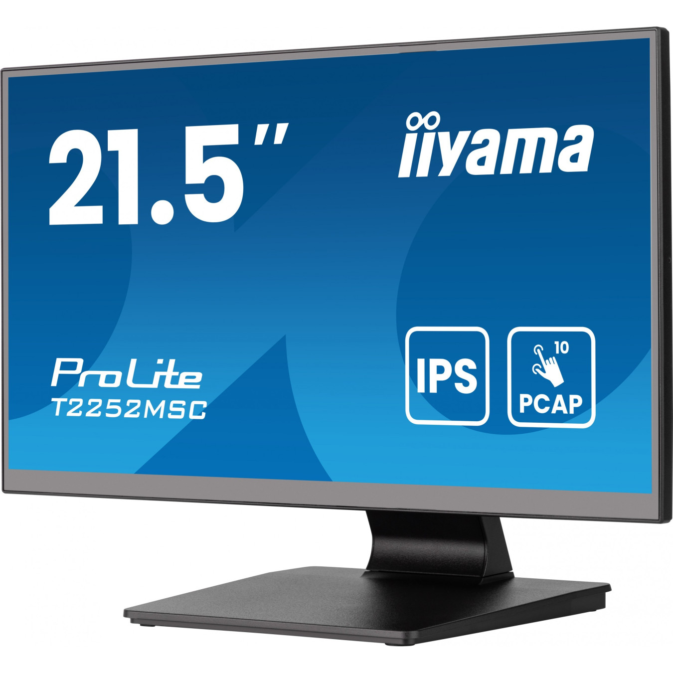 iiyama ProLite T2252MSC-B2AG - 21.5" Touch IPS Full HD Monitor, Edge-to-Edge Glass, HDMI+DP+2xUSB, Black